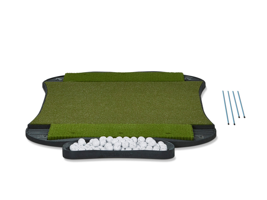 Fiberbuilt Grass Series Hourglass Pro Studio Golf Mat - Double Hitting