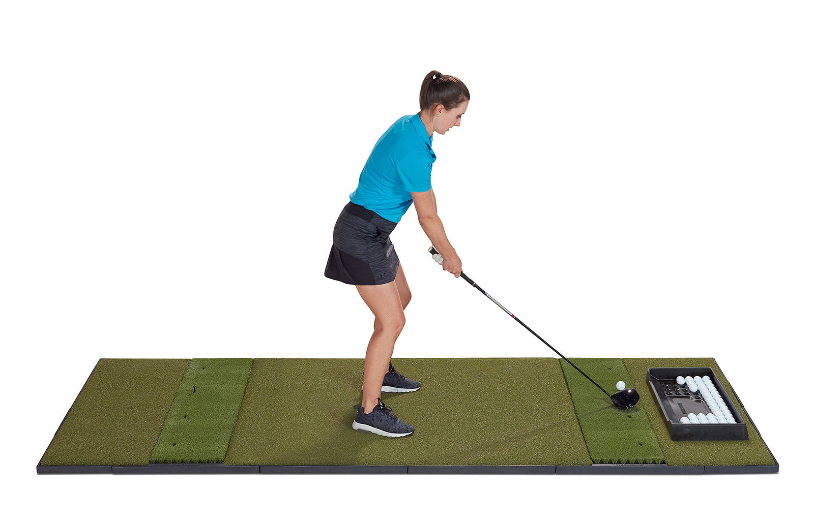 Fiberbuilt Grass Series Studio Golf Mat - Double Hitting - 10'x4'