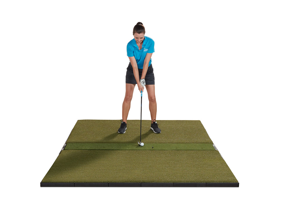 Fiberbuilt Grass Series Studio Golf Mat - Center Hitting - 9'x6'