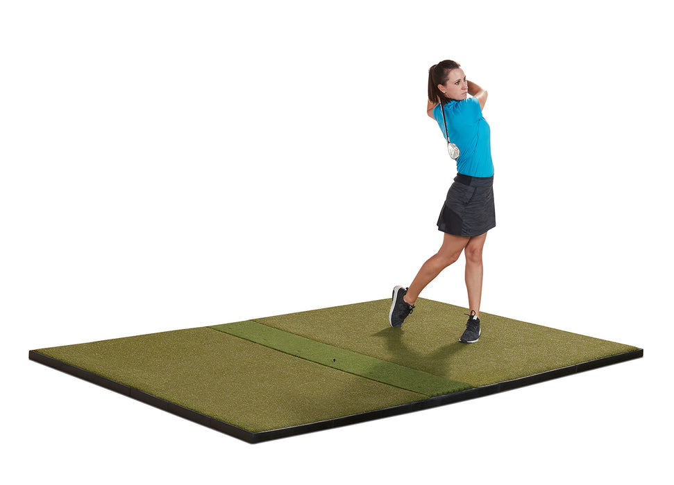 Fiberbuilt Grass Series Studio Golf Mat - Center Hitting - 9'x6'