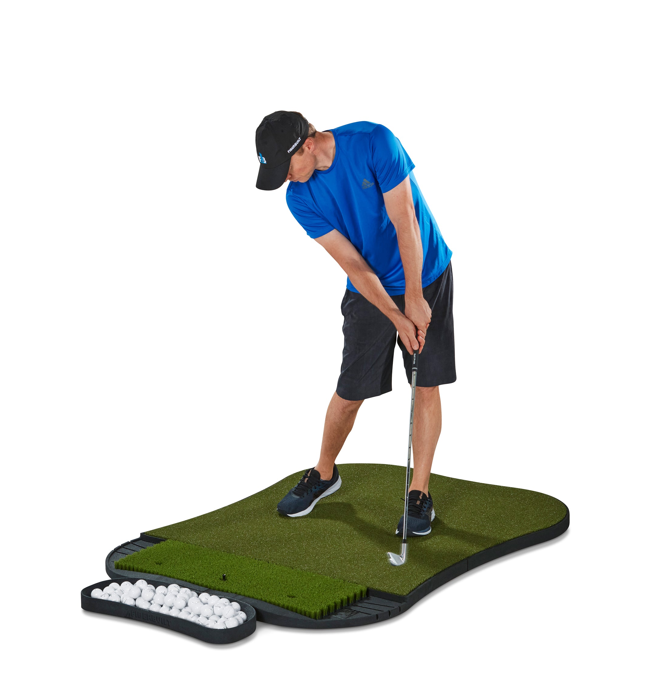 Fiberbuilt Grass Series Hourglass Pro Studio Golf Mat (Single Hitting)